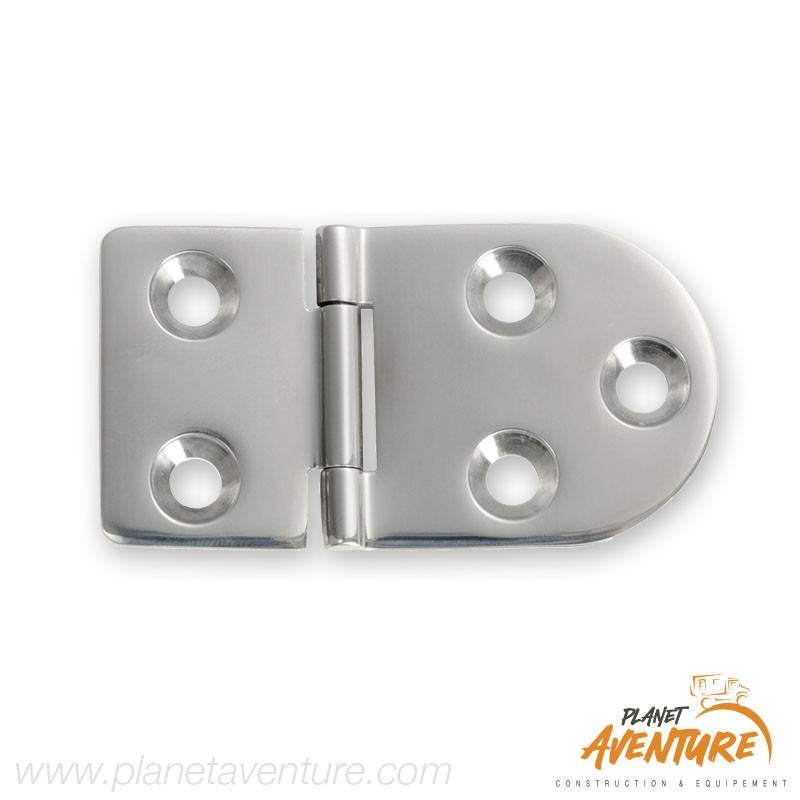 Charnière moulée ouverture 180° AISI316 76x40mm Osculati Charnière moulée ouverture 180° AISI316 76x40mm Osculati