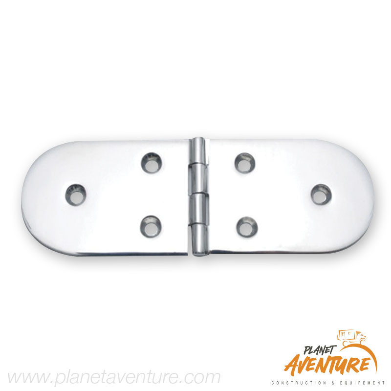 Charnière moulée ouverture 180°AISI316 190x65mm Osculati Charnière moulée ouverture 180°AISI316 190x65mm Osculati