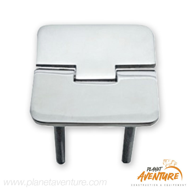 Charnière moulée ouverture 95° avec goujons AISI316 66x66mm Osculati Charnière moulée ouverture 95° avec goujons AISI316 66x66mm Osculati