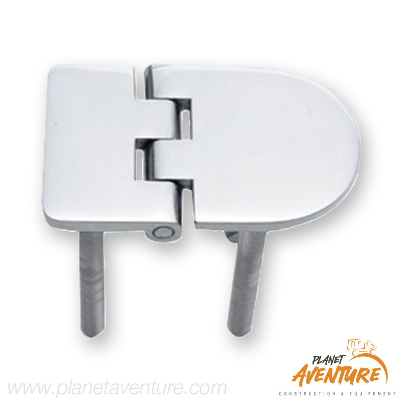 Charnière nœud renversé 95° avec goujons AISI316 63x40mm Osculati Charnière nœud renversé 95° avec goujons AISI316 63x40mm Osculati