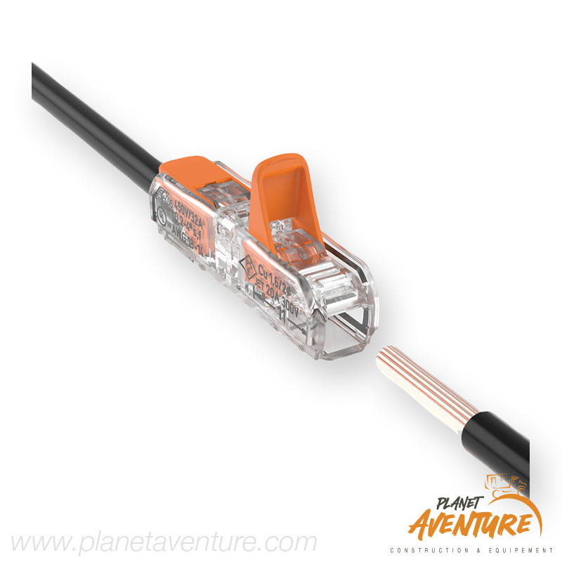 Connecteur de jonction en ligne 4 mm2 Wago Connecteur de jonction en ligne 4 mm2 Wago