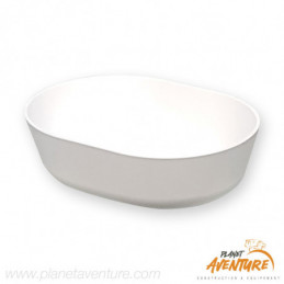 Evier à poser semi oval blanc 450x260mm Osculati