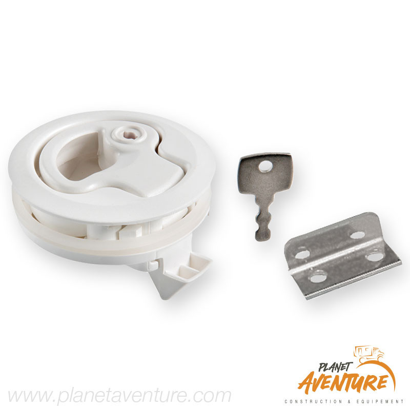 Lève plancher nylon blanc avec serrure Ø49,6mm Osculati Lève plancher nylon blanc avec serrure Ø49,6mm Osculati
