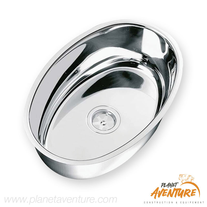 Evier ovale fond plat Ø380x260x140mm Evier ovale fond plat Ø380x260x140mm