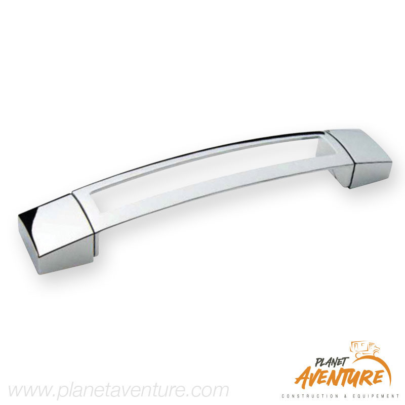Poignée 180mm bouton poussoir chrome brillant Poignée 180mm bouton poussoir chrome brillant