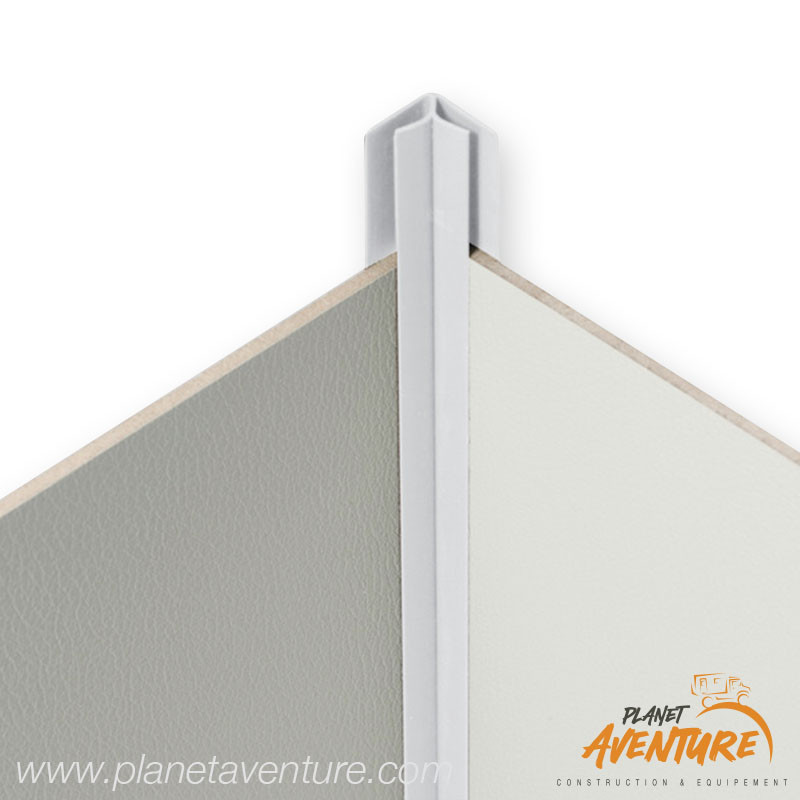 Profil angle 90° plastique gris clair Profil angle 90° plastique gris clair