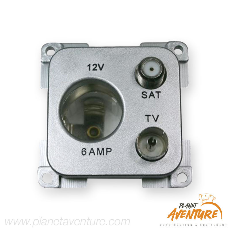 Prise TV/Antenne argent Prise TV/Antenne argent