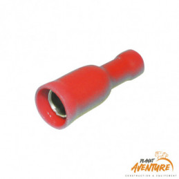 Cosses electriques ronde femelle rouge