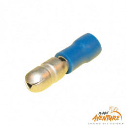 Cosses electriques ronde male bleue