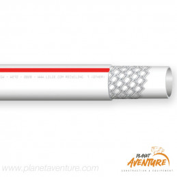Tuyau eau potable blanc/rouge 10mm (1m)