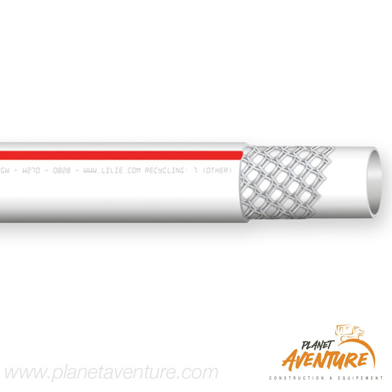 Tuyau eau potable blanc/rouge 10mm (1m) Tuyau eau potable blanc/rouge 10mm (1m)